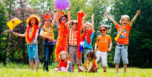 Koningsdag voor kinderen in Leiden