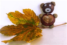 3 x schattige herfstdiertjes van natuurlijke materialen