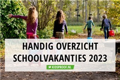Overzicht schoolvakanties per regio 2022