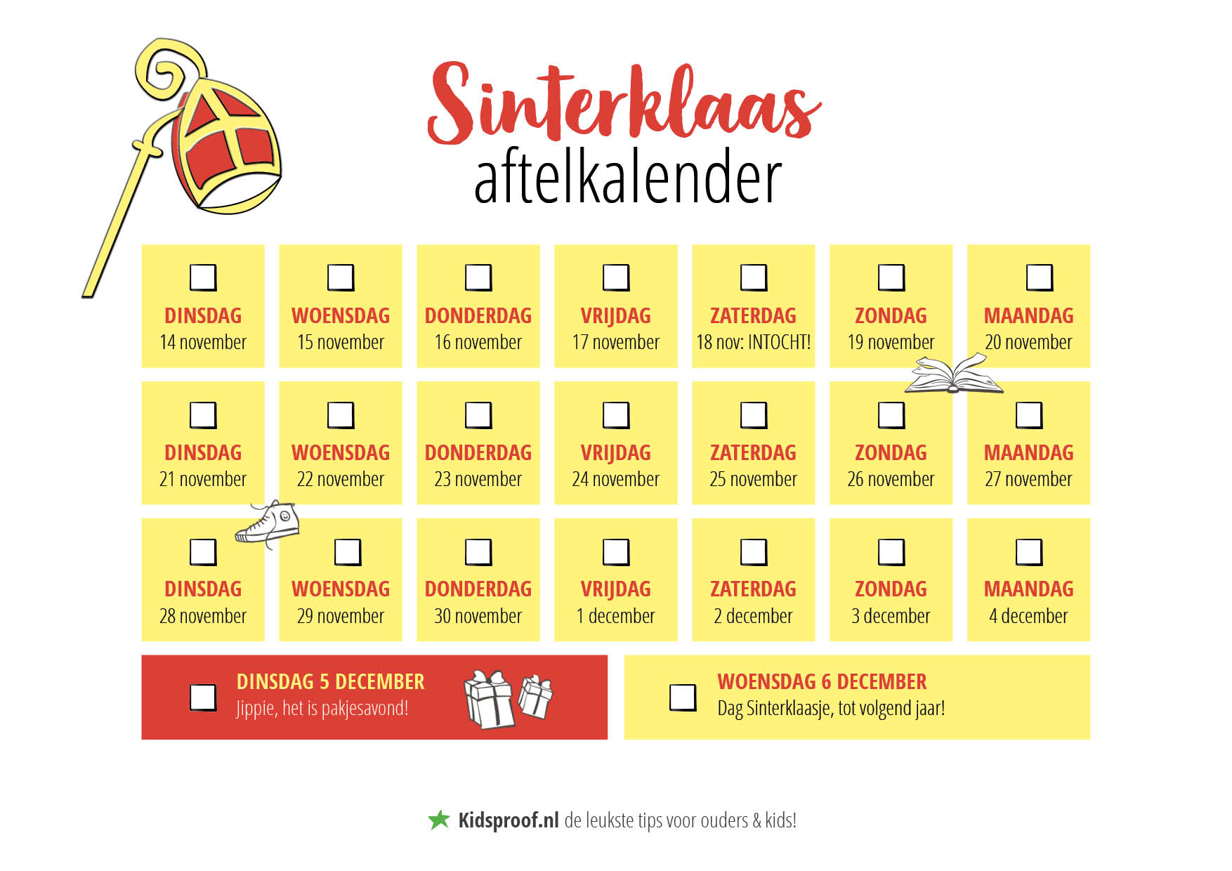 Aftelkalender Sinterklaas 2023