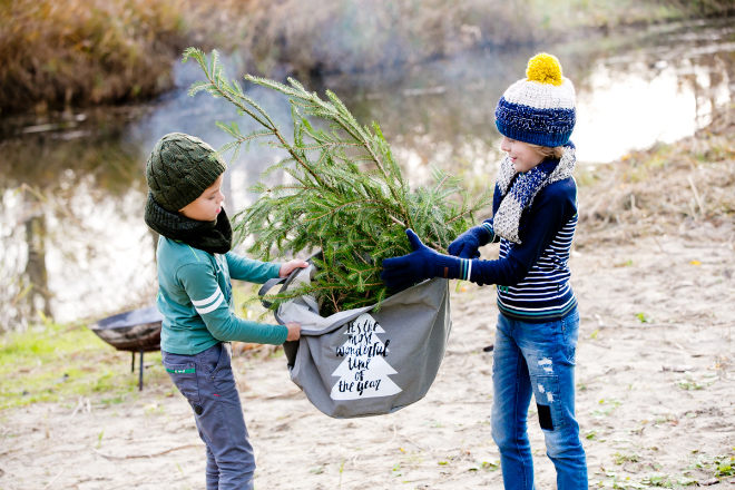 Kersttakken twee jongens