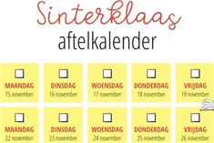 Sinterklaas aftelkalender tot pakjesavond