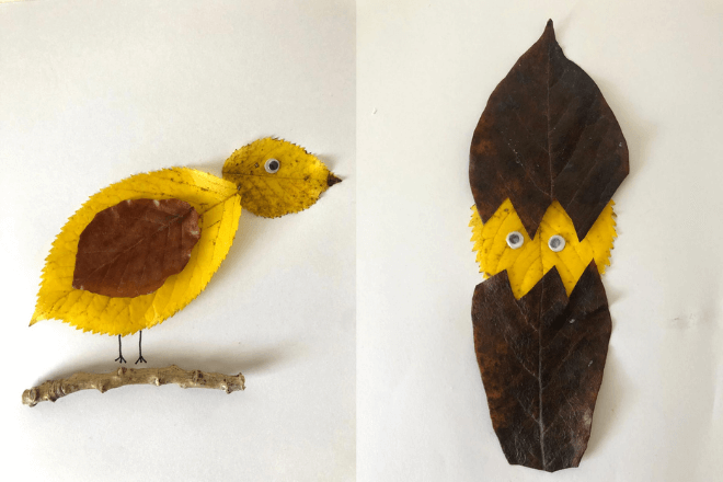 Rond en rond Vier renderen 11x dieren knutselen met bladeren | Kidsproof Utrecht
