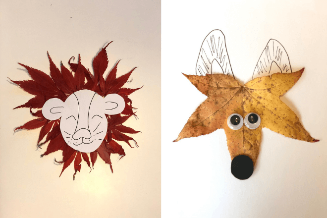 Staren Vijftig Draaien 11 x met herfstbladeren leuke dieren knutselen | Kidsproof Den Haag