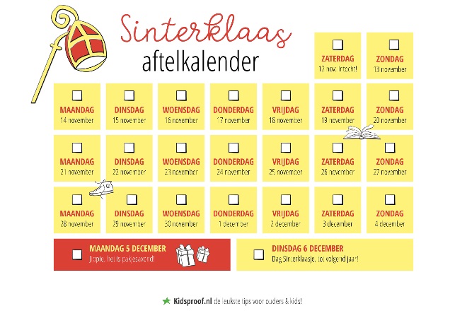 In werkelijkheid dok landheer Afvinken tot 5 december! De Sinterklaas aftelkalen | Kidsproof Groningen
