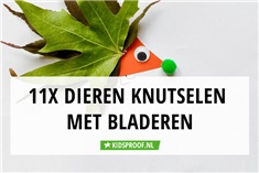 Dieren knutselen met herfstbladeren