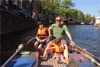 Bootje varen in Amsterdam