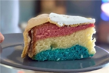 Rood-wit-blauw cake