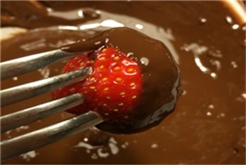 Chocolade fondue = feest!
