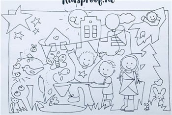 Super Kidsproof kleurplaat - Kidsproof Kop van NH | Kidsproof Kop van WJ-68