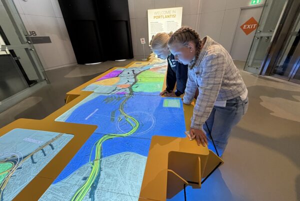 Portlantis digitale kaart van de haven als maquette